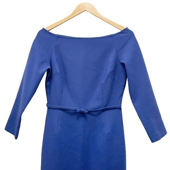 LIKELY Duchess Dress Royal Blue OTS Off The Shoulder Bodycon Midi Women’s Size 6 - Picture 7 of 13